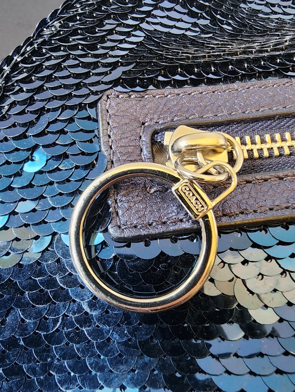 Coach Poppy Spotlight Blue Sequin Backpack, EUC, 2010, 15348 - Picture 13 of 15